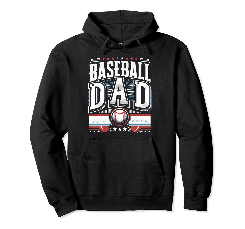 Baseball Dad Fathers Day Hoodie - Minimalist Print for Adults - T-Shirt, Sweatshirt, Hoodie