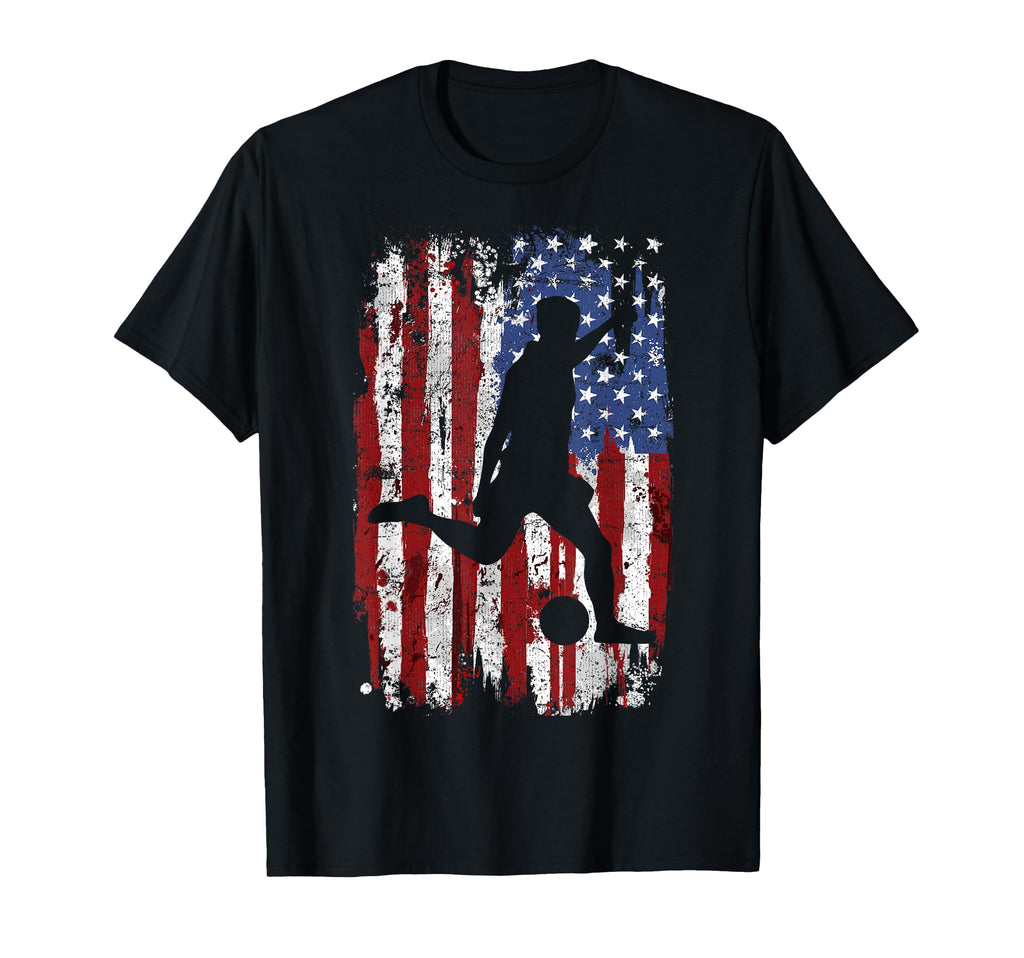 Soccer Usa Flag T-Shirt - Streetwear Style for Adults - T-Shirt, Sweatshirt, Hoodie