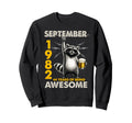 44Th Birthday Raccoon September Sweatshirt - Custom Art Print for Adults - T-Shirt, Sweatshirt, Hoodie