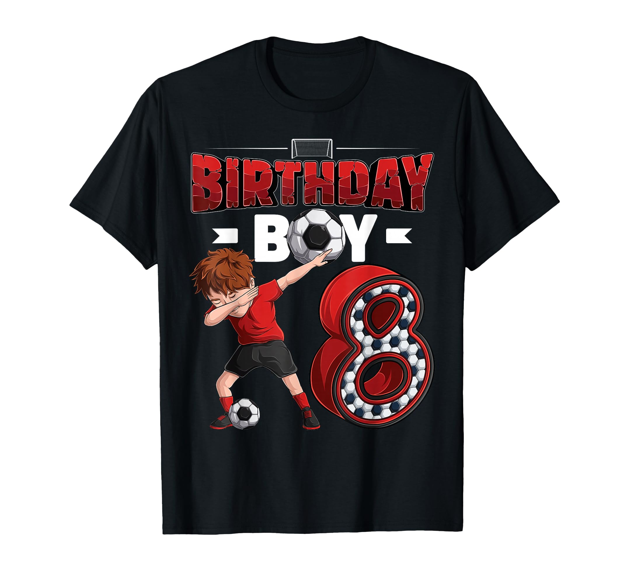 Dabbing 8 Year Old Soccer Player 8Th T-Shirt - Trendy Graphic Men Women - T-Shirt, Sweatshirt, Hoodie