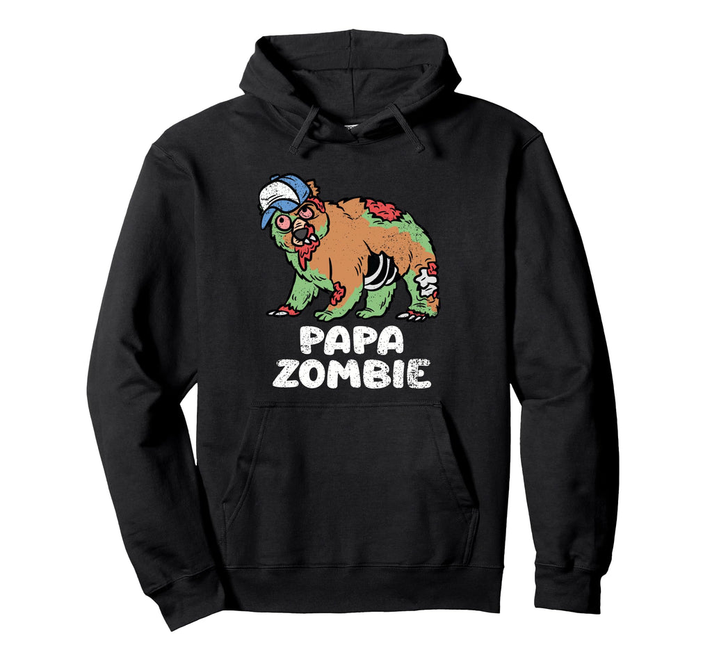Zombie Bear Halloween Scary Animal Hoodie - Custom Art Print Men Women - T-Shirt, Sweatshirt, Hoodie