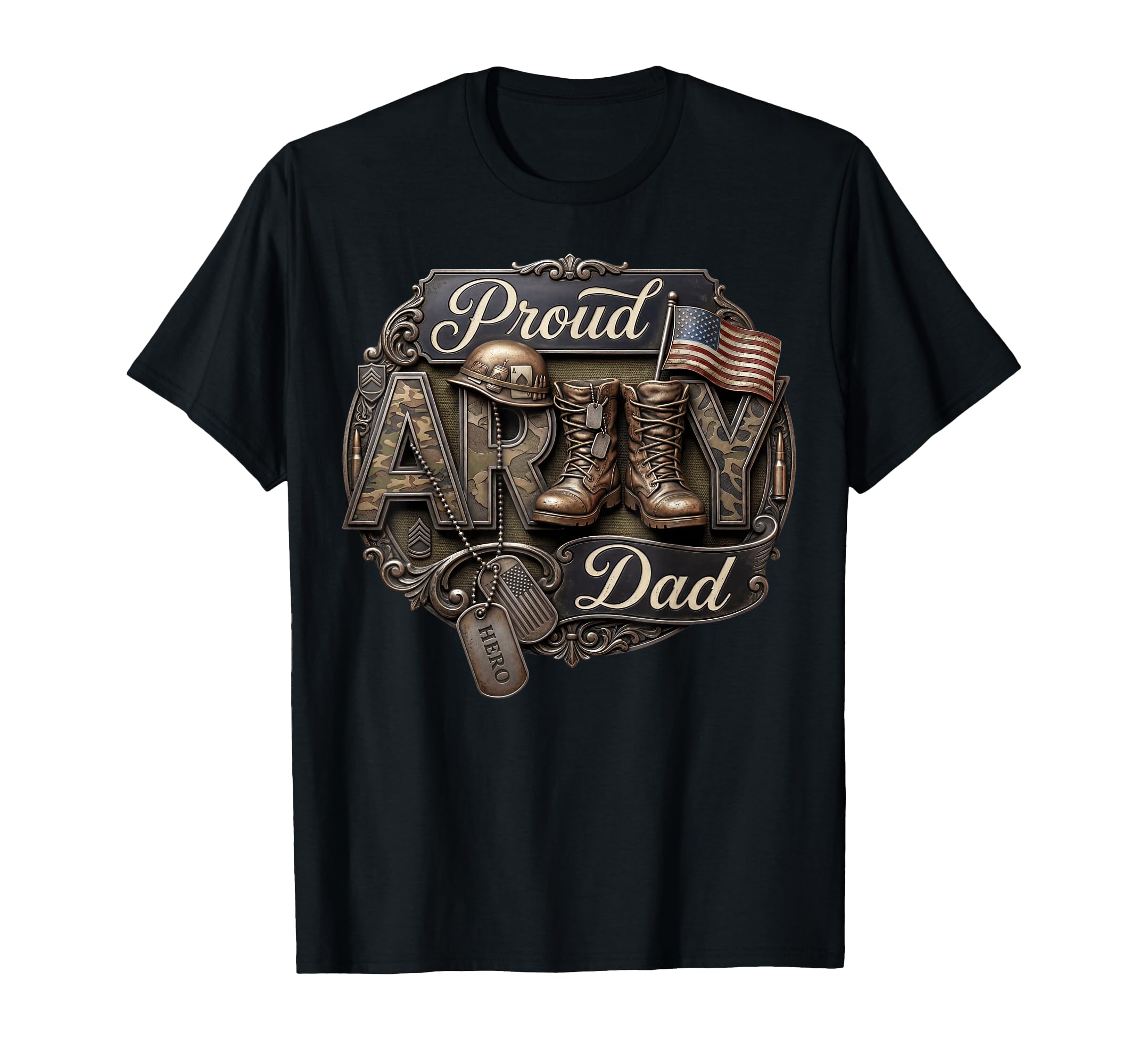 Proud Army Dad Family Outfits T-Shirt - Aesthetic Graphic Men Women - T-Shirt, Sweatshirt, Hoodie