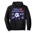 Hello America Soccer 2026 Host Fan Hoodie - Fun Novelty Design Unisex - T-Shirt, Sweatshirt, Hoodie