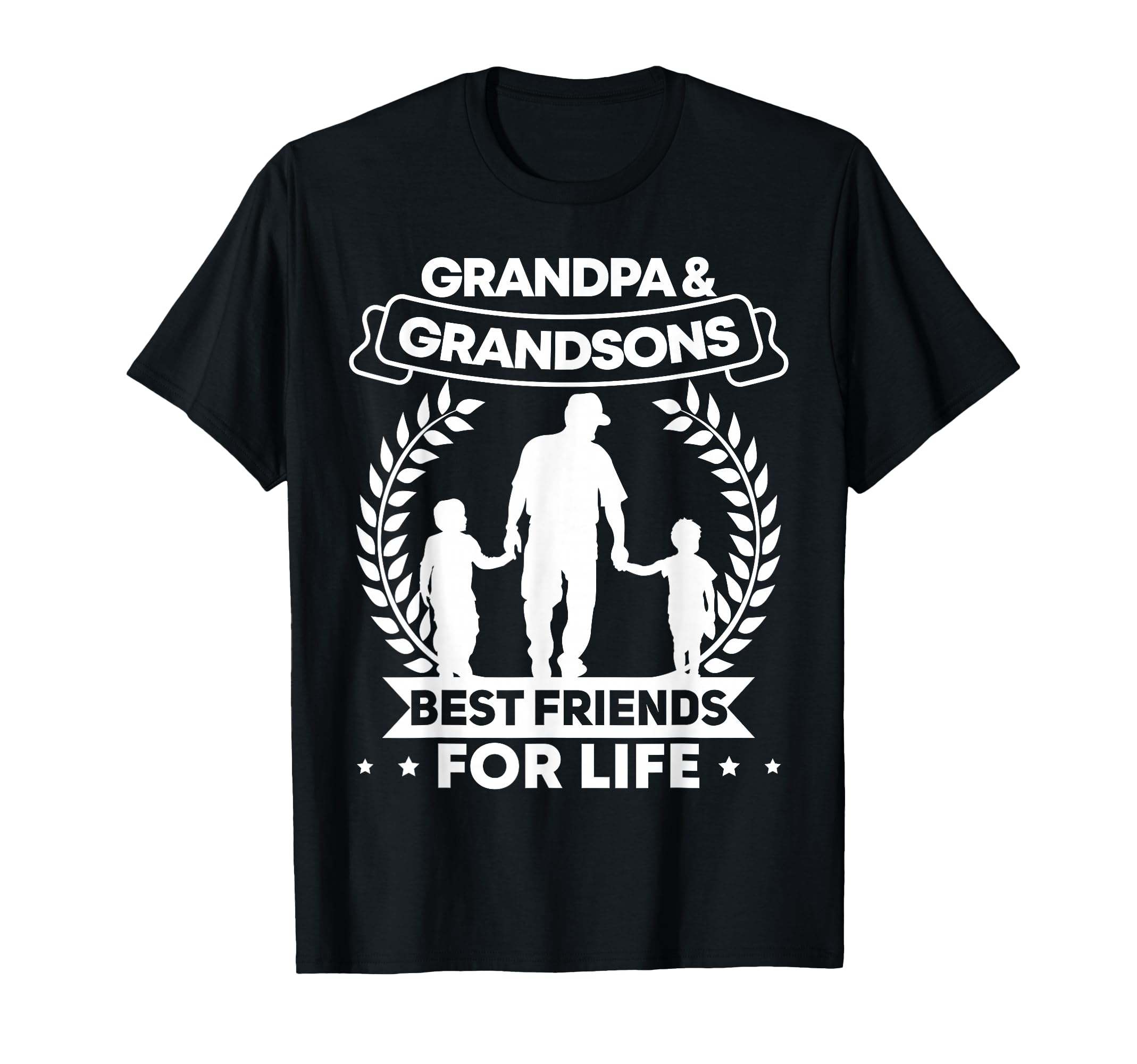 Grandpa And 2 Grandsons Best T-Shirt - Casual Everyday Wear Men Women - T-Shirt, Sweatshirt, Hoodie