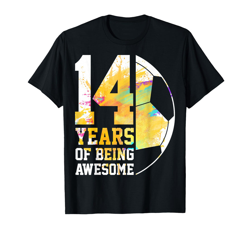 14 Years Being Awesome Soccer Lover T-Shirt - Trendy Graphic for Adults - T-Shirt, Sweatshirt, Hoodie