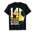 14 Years Being Awesome Soccer Lover T-Shirt - Trendy Graphic for Adults - T-Shirt, Sweatshirt, Hoodie