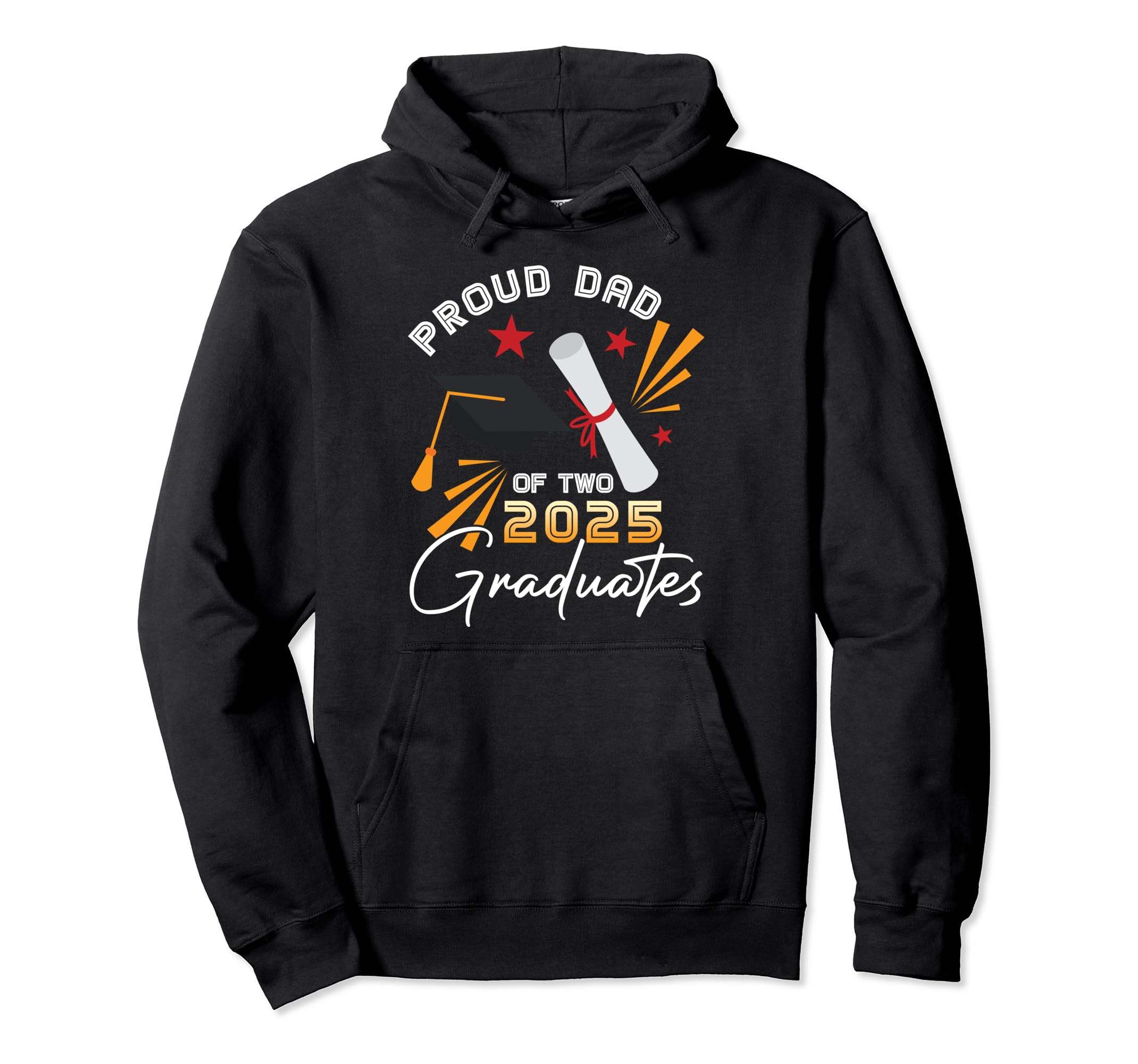 Proud Dad Two 2025 Graduates Twin Senior Hoodie - Aesthetic Graphic Unisex - T-Shirt, Sweatshirt, Hoodie
