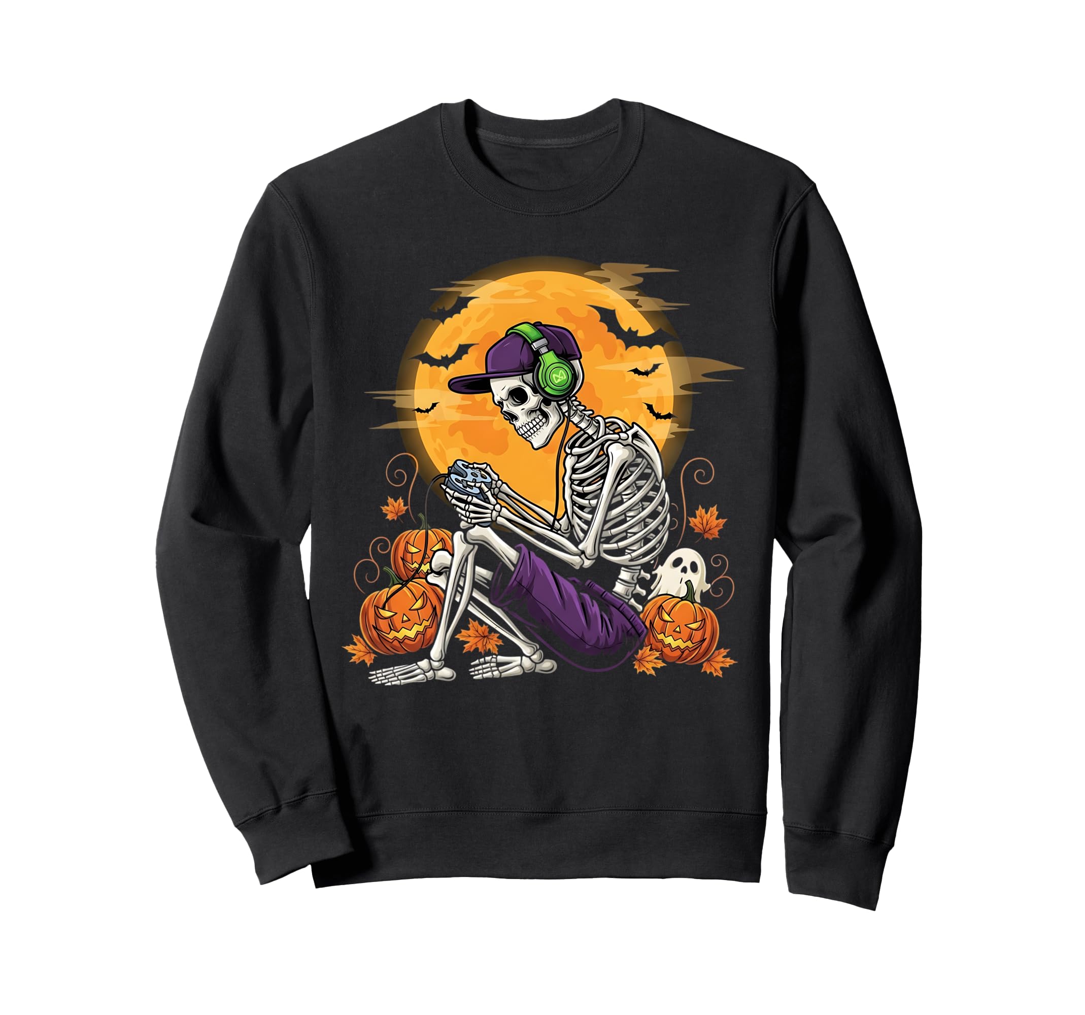 Gamers Gaming Skeleton Gamer Dad Sweatshirt - Aesthetic Graphic Men Women - T-Shirt, Sweatshirt, Hoodie