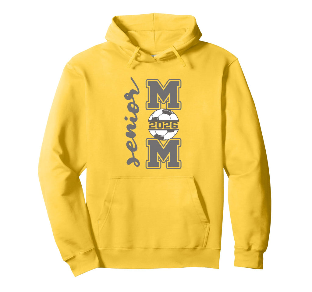 Senior Mom 2026 Soccer Athlete Proud Hoodie - Fun Novelty Design Unisex - T-Shirt, Sweatshirt, Hoodie
