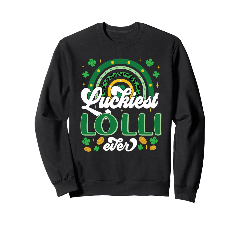 Luckiest Lolli Ever Shamrocks Sweatshirt - Custom Art Print Men Women - T-Shirt, Sweatshirt, Hoodie