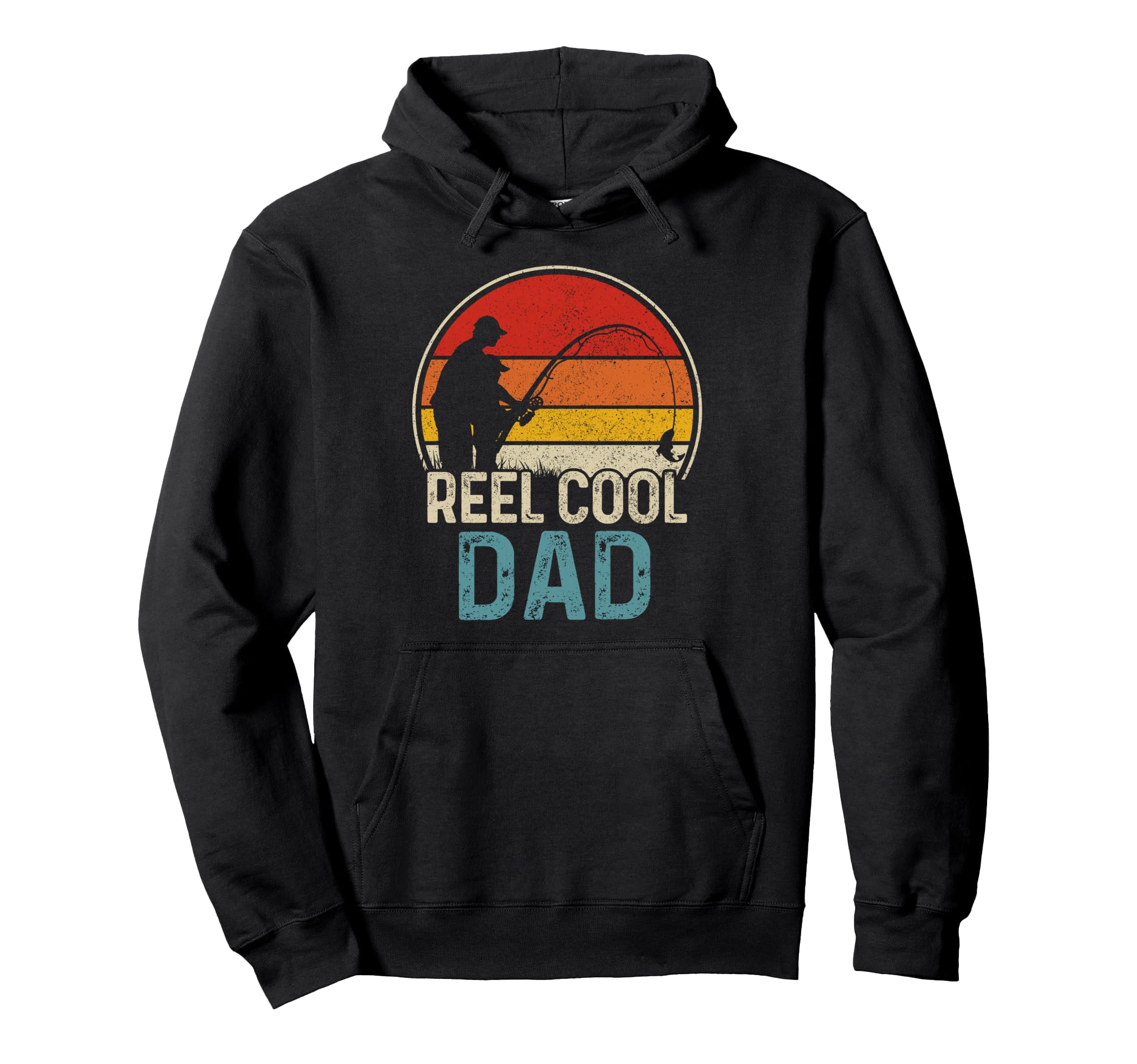 Reel Dad Funny Fishing Fisherman Fathers Hoodie - Novelty Apparel Unisex - T-Shirt, Sweatshirt, Hoodie