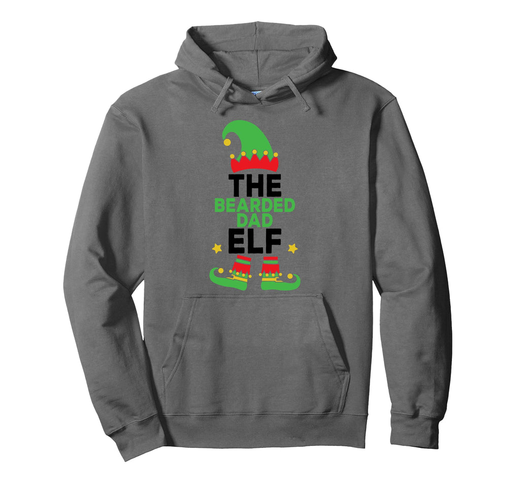 Bearded Dad Elf Funny Family Holiday Hoodie - Aesthetic Graphic Unisex - T-Shirt, Sweatshirt, Hoodie