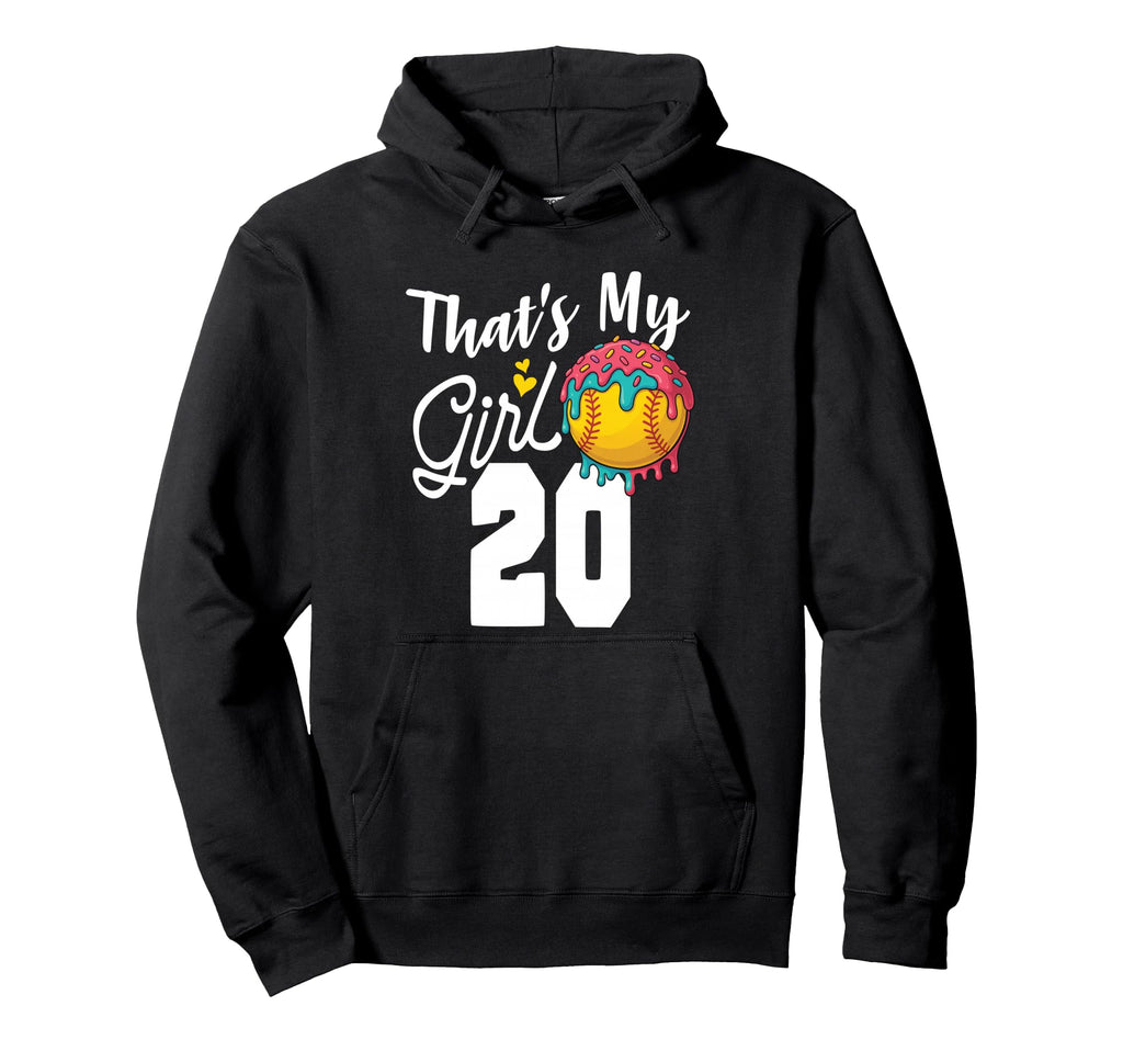 Thats My Softball 20 Number Mom Dad Hoodie - Custom Art Print Unisex - T-Shirt, Sweatshirt, Hoodie