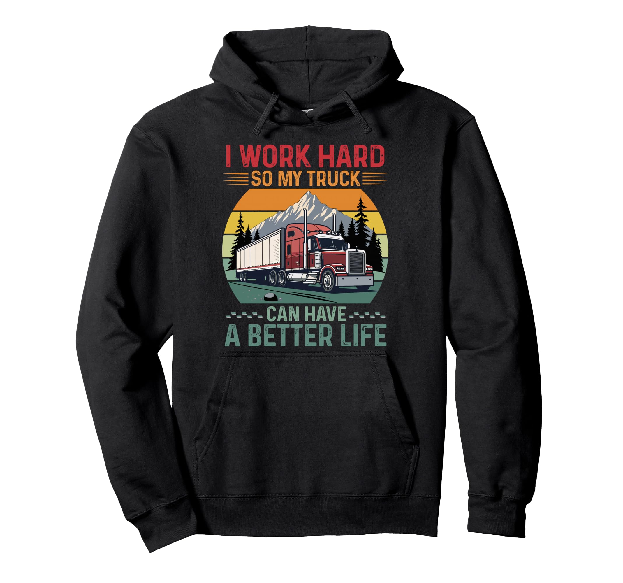 Cdl Trucker Dad Semi Truck Driver Cdl Hoodie - Custom Art Print Unisex - T-Shirt, Sweatshirt, Hoodie