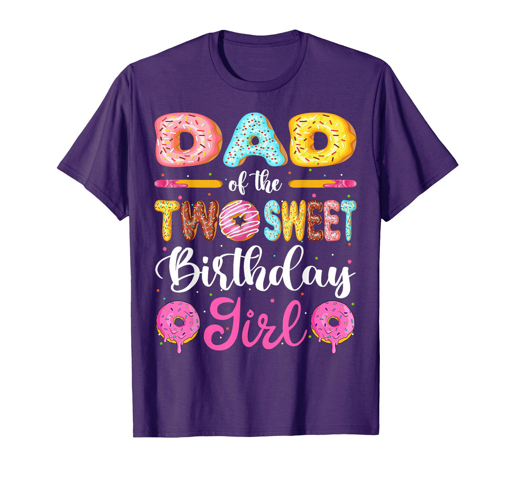 Dad Two Sweet Birthday Donut 2Nd Birthday T-Shirt - Minimalist Print Unisex - T-Shirt, Sweatshirt, Hoodie