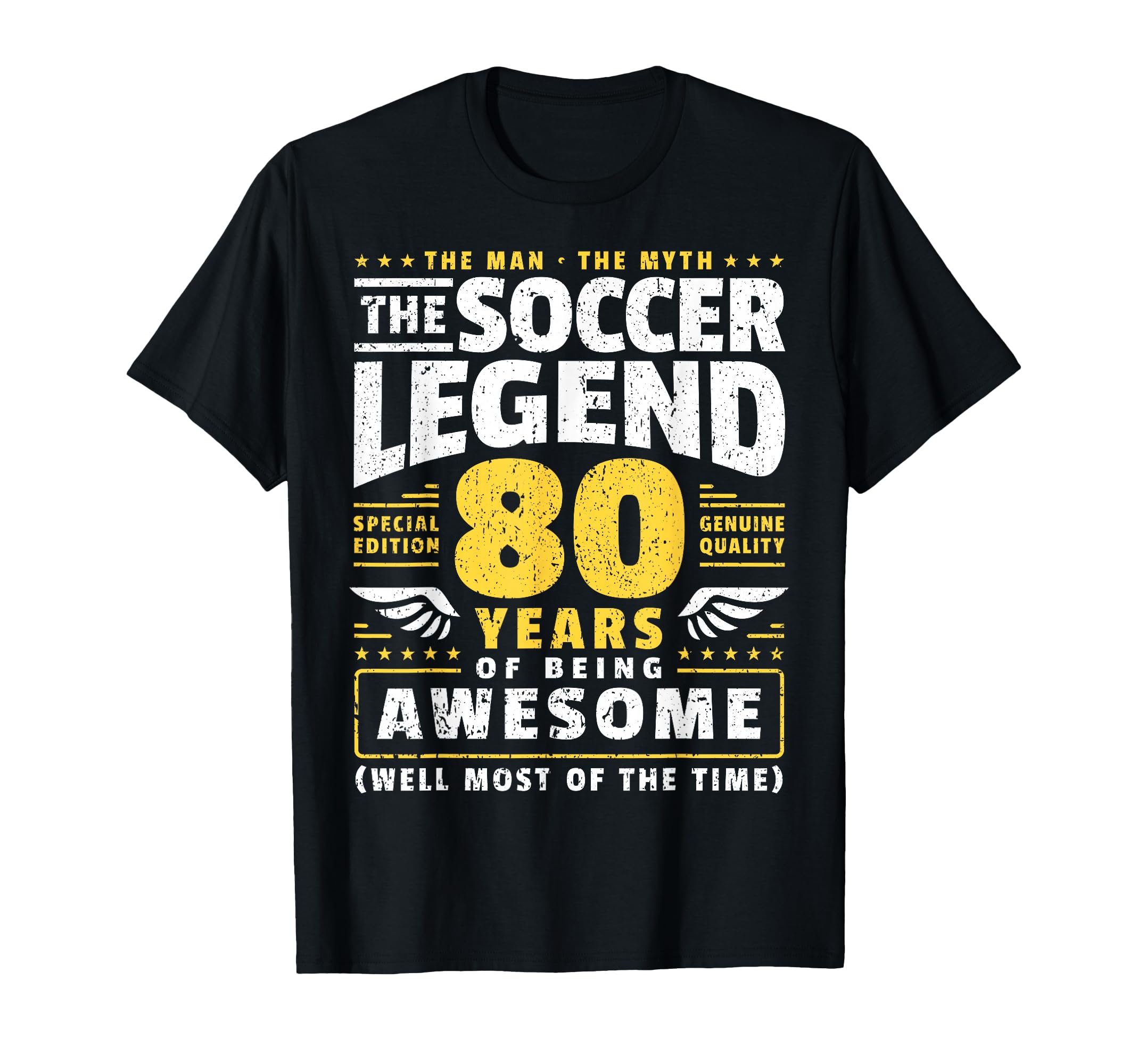 80Th Birthday Soccer Player 80 Years T-Shirt - Graphic Print Unisex - T-Shirt, Sweatshirt, Hoodie