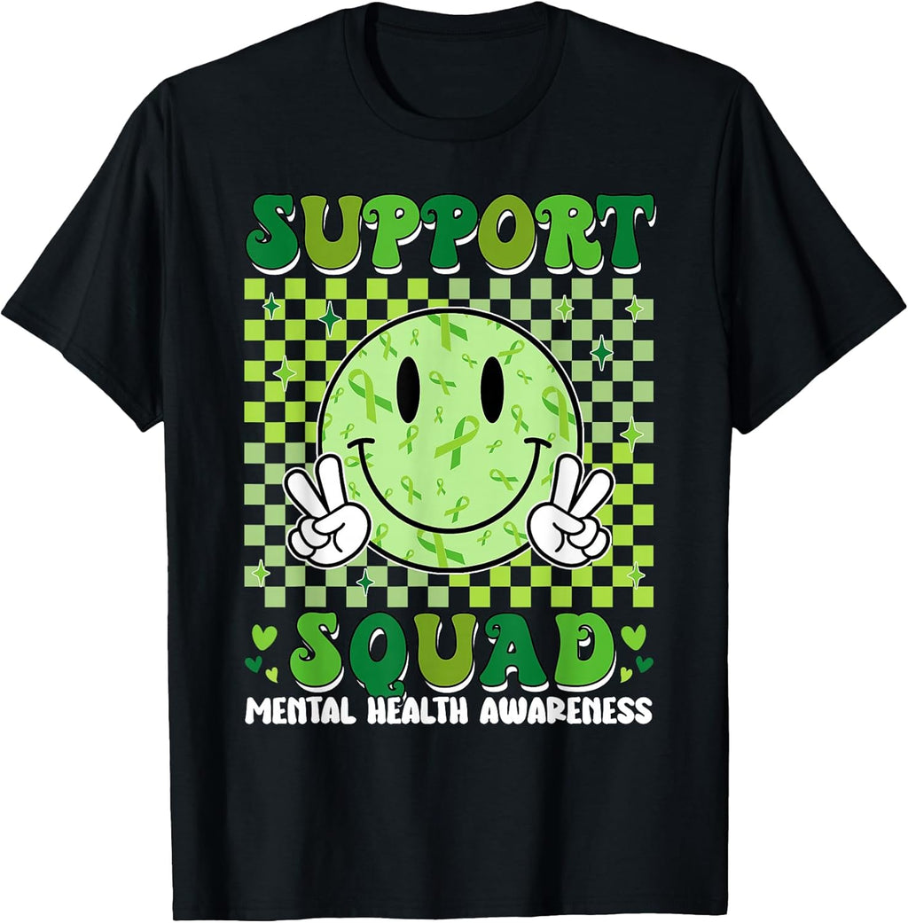 Motivational Support Squad Warrior Mental Health - Adult & Kids T-Shirts, Sweatshirts & Hoodies apparel design preview 1
