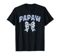 Papaw Coquette Toile Blue Bow Floral T-Shirt - Unique Graphic for Adults - T-Shirt, Sweatshirt, Hoodie