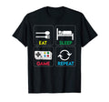 Eat Sleep Game Repeat Gaming Gift Gamer Dad T-Shirt - Graphic Print Unisex - T-Shirt, Sweatshirt, Hoodie