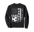 Soccer Nana America Flag Sweatshirt - Unique Graphic Unisex - T-Shirt, Sweatshirt, Hoodie