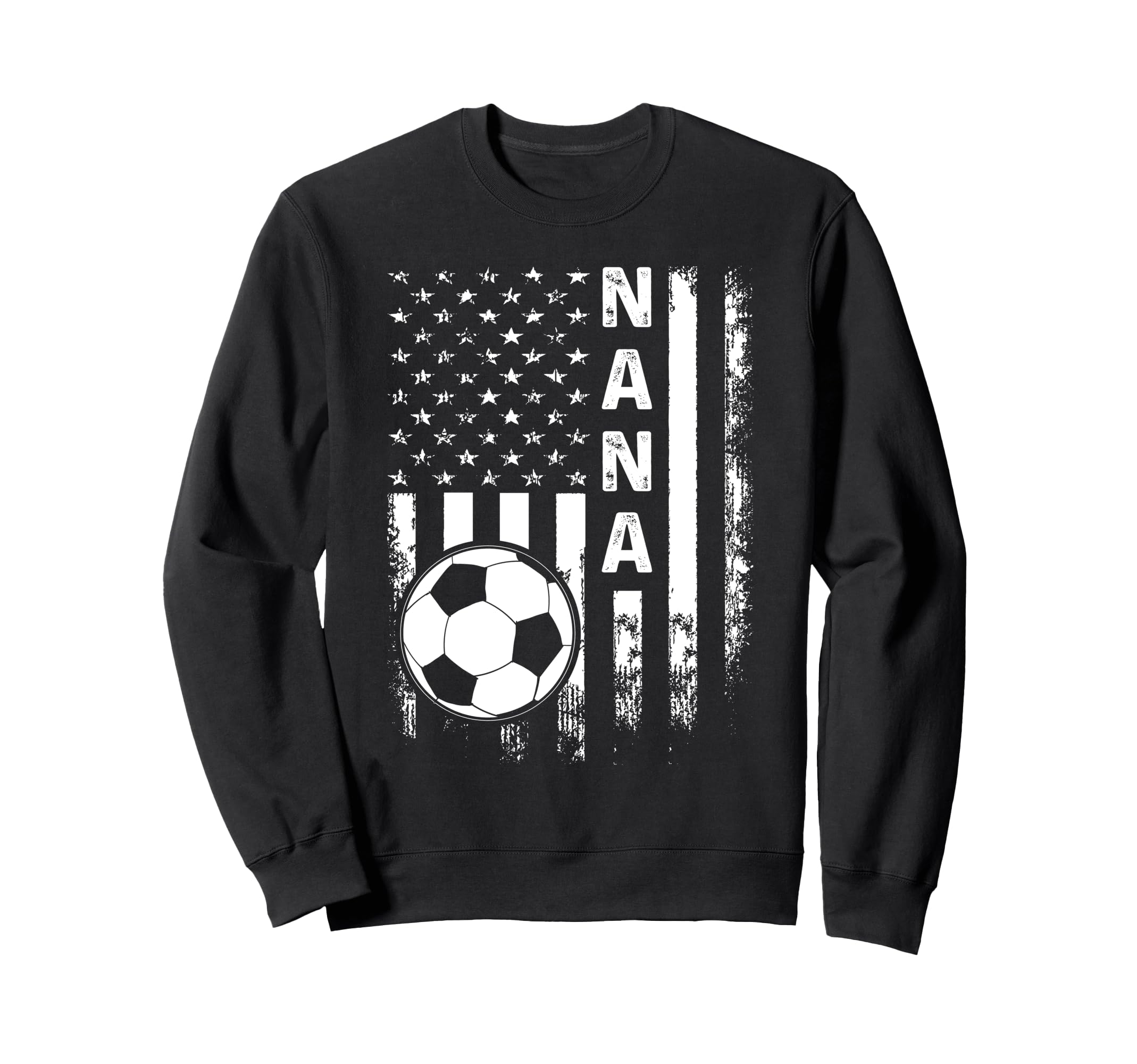 Soccer Nana America Flag Sweatshirt - Unique Graphic Unisex - T-Shirt, Sweatshirt, Hoodie