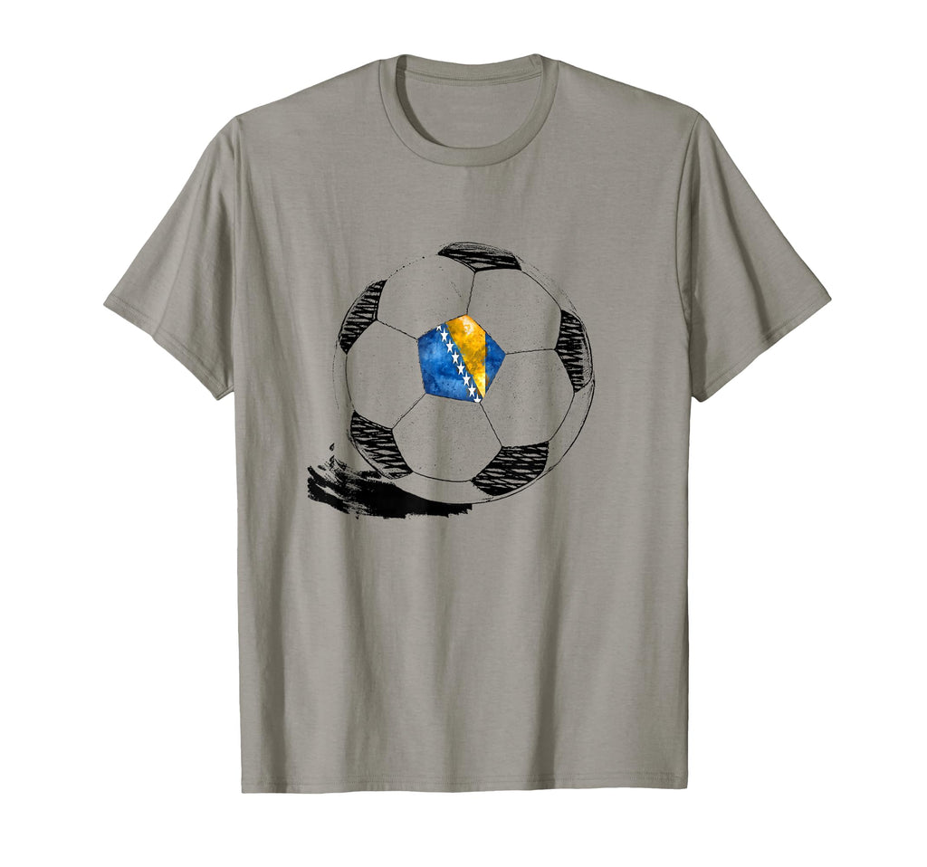 Soccer Bosnia Flag Bosnian Pride T-Shirt - Custom Art Print Men Women - T-Shirt, Sweatshirt, Hoodie