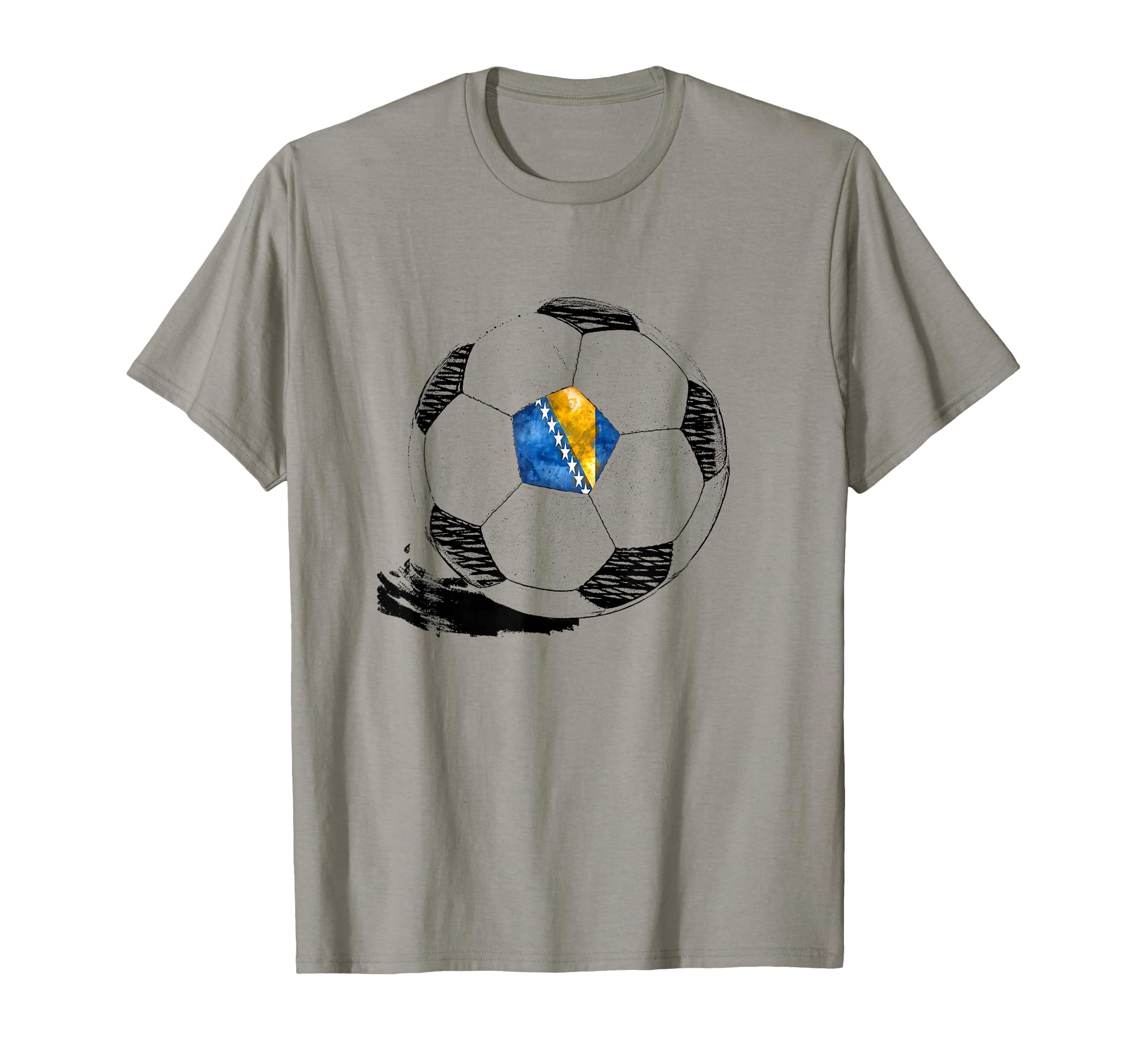 Soccer Bosnia Flag Bosnian Pride T-Shirt - Custom Art Print Men Women - T-Shirt, Sweatshirt, Hoodie