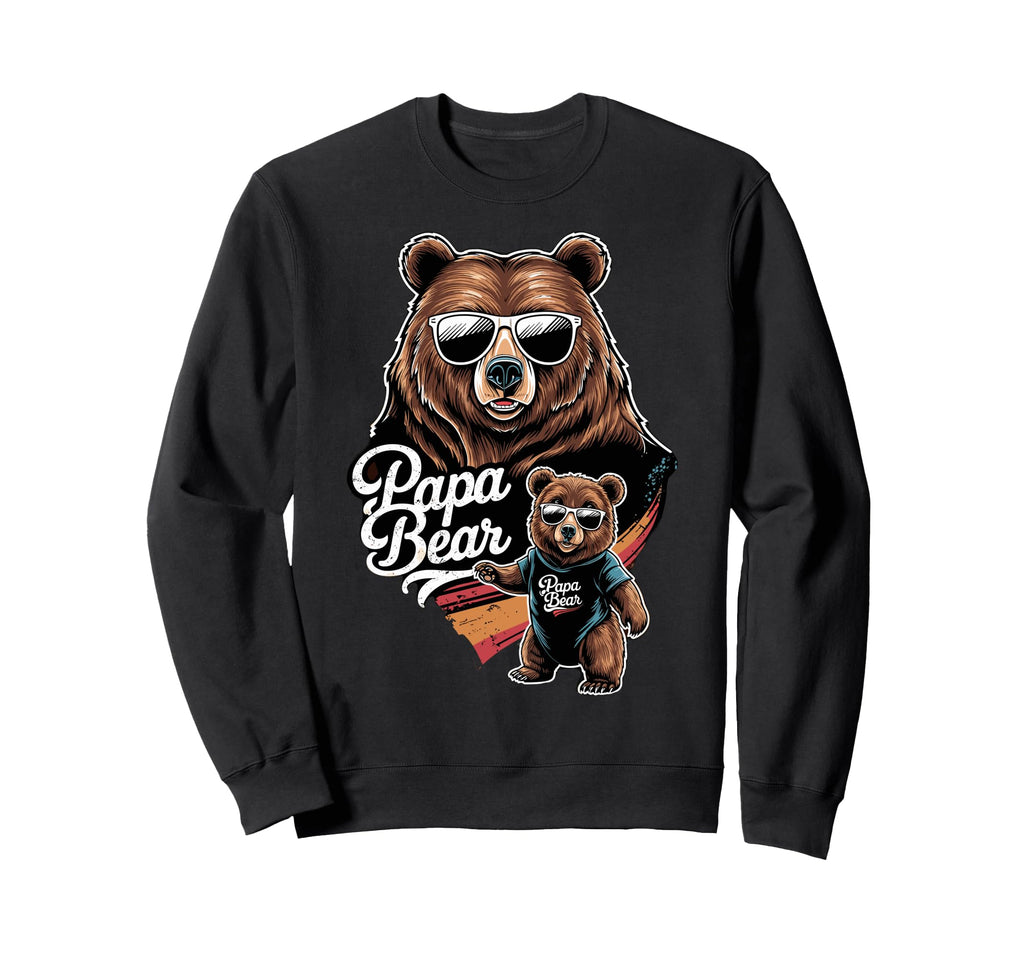 Papa Bear Husband Father Family Sweatshirt - Fun Novelty Design for Adults - T-Shirt, Sweatshirt, Hoodie