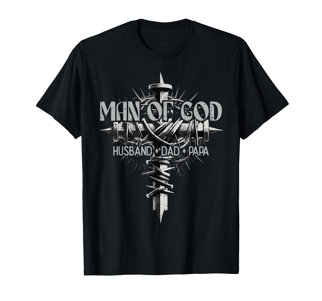 God Husband Dad Papa Cross Fathers Day T-Shirt - Trendy Graphic Unisex - T-Shirt, Sweatshirt, Hoodie