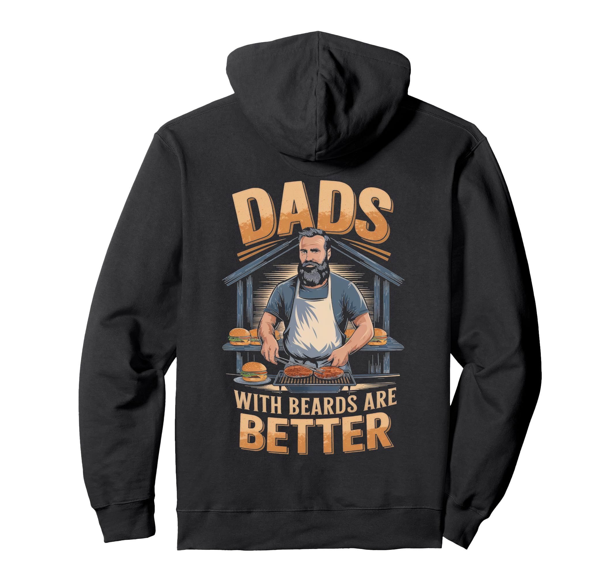 Dads Beards Are Better Bbq Hoodie - Novelty Apparel Men Women - T-Shirt, Sweatshirt, Hoodie