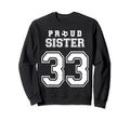 Number 33 Custom Proud Soccer Sweatshirt - Unique Graphic for Adults - T-Shirt, Sweatshirt, Hoodie