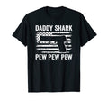 Daddy Shark Pew Pew Funny Mens Pistol T-Shirt - Fun Novelty Design Unisex - T-Shirt, Sweatshirt, Hoodie