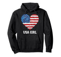 Usa Heart Supporter Flag Soccer Hoodie - Unique Graphic for Adults - T-Shirt, Sweatshirt, Hoodie