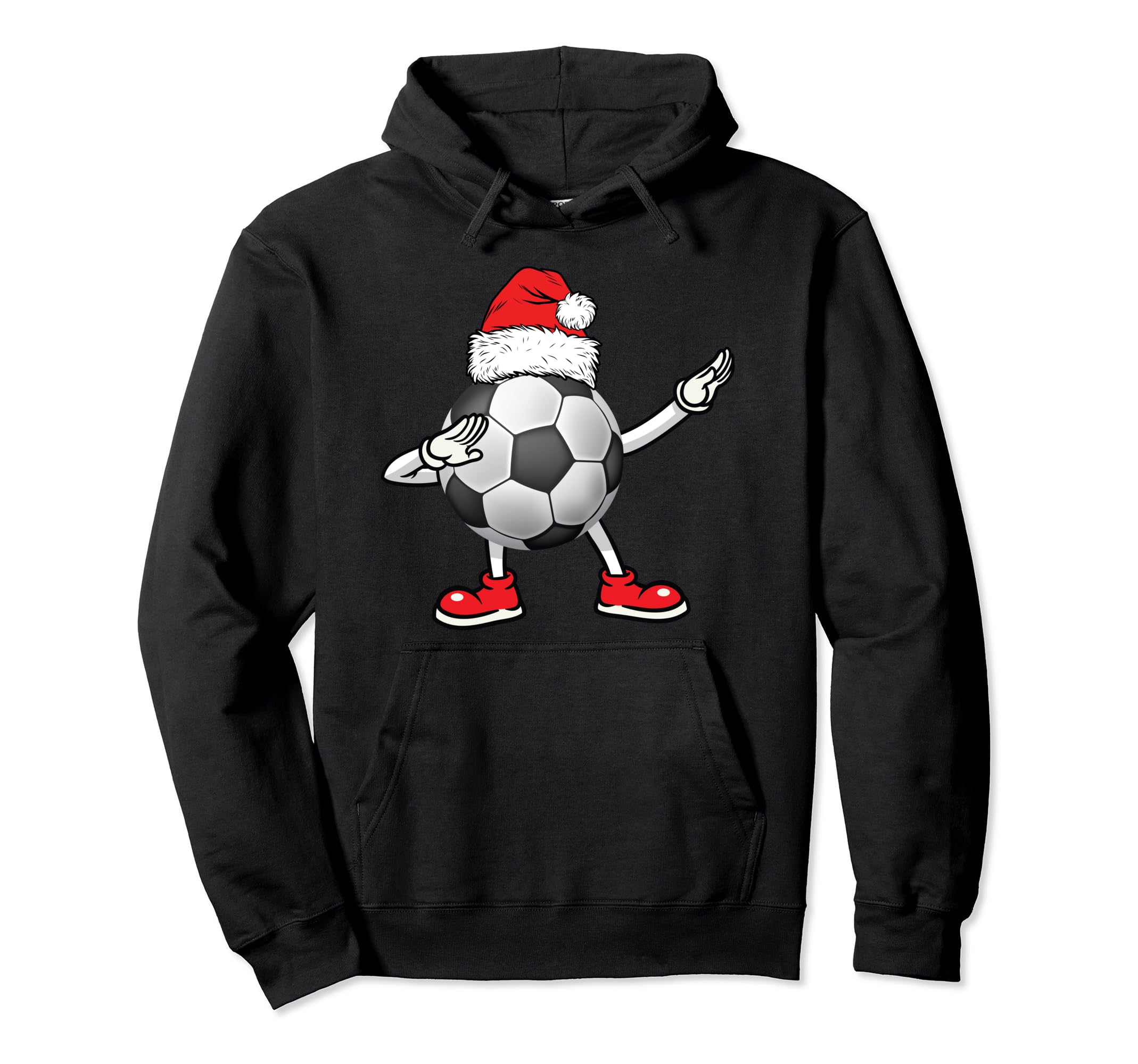 Soccer Football Santa Hat Matching Hoodie - Fun Novelty Design Unisex - T-Shirt, Sweatshirt, Hoodie
