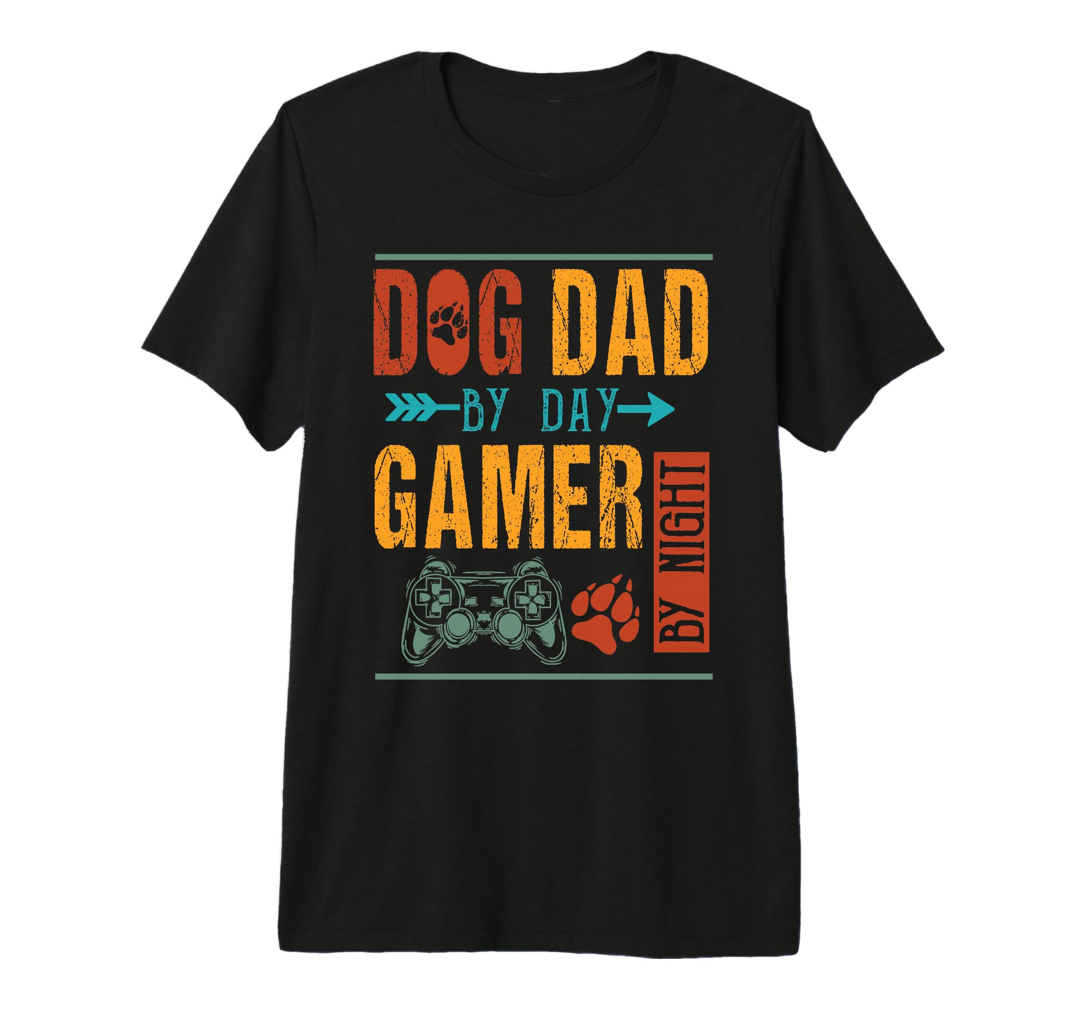 Mens Dog Dad Day Gamer Night Fathers T-Shirt - Aesthetic Graphic Unisex - T-Shirt, Sweatshirt, Hoodie