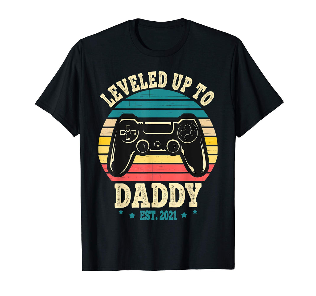 Promoted To Daddy 2021 Leveled Up To T-Shirt - Minimalist Print Men Women - T-Shirt, Sweatshirt, Hoodie