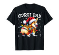 Corgi Butt Dad Plaid Snowflakes Light T-Shirt - Graphic Print Men Women - T-Shirt, Sweatshirt, Hoodie