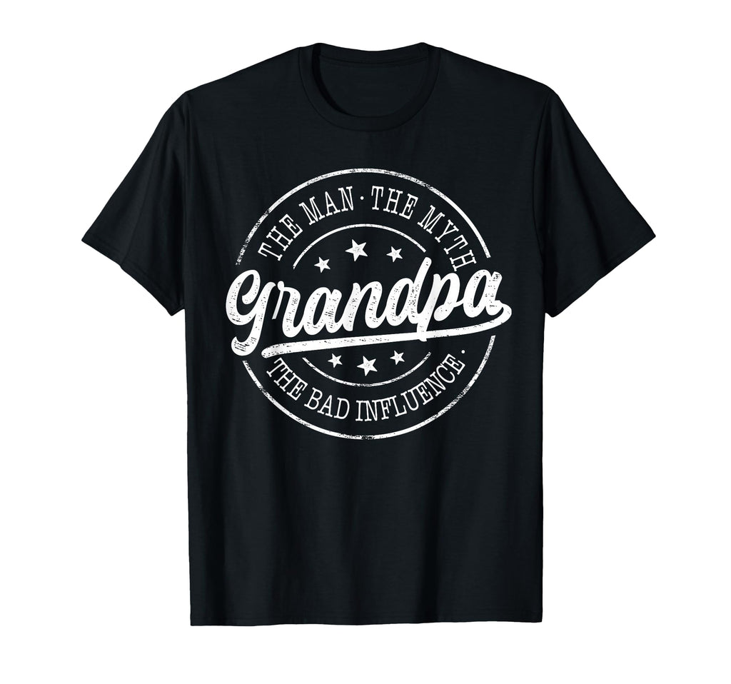 Grandpa Myth Bad Influence Emblem T-Shirt - Aesthetic Graphic for Adults - T-Shirt, Sweatshirt, Hoodie