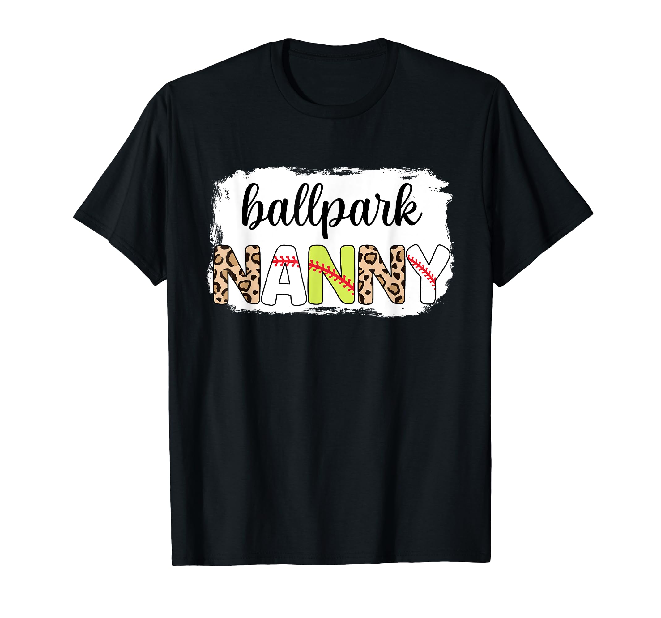 Bleached Ballpark Nanny Baseball T-Shirt - Custom Art Print Unisex - T-Shirt, Sweatshirt, Hoodie