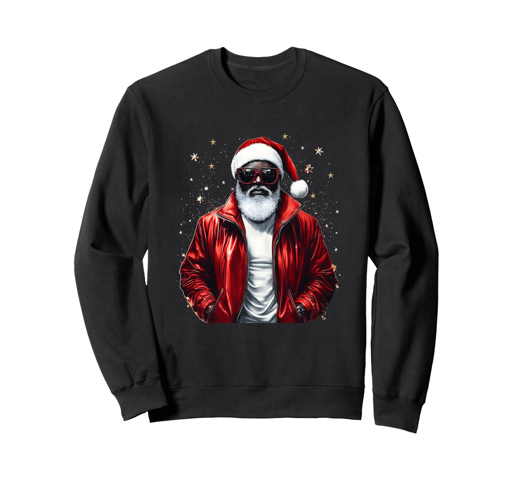 African American Santa Black X Mas Sweatshirt - Streetwear Style Unisex - T-Shirt, Sweatshirt, Hoodie