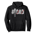 Number One Baseball Dad Fathers Day 1 Hoodie - Aesthetic Graphic Men Women - T-Shirt, Sweatshirt, Hoodie