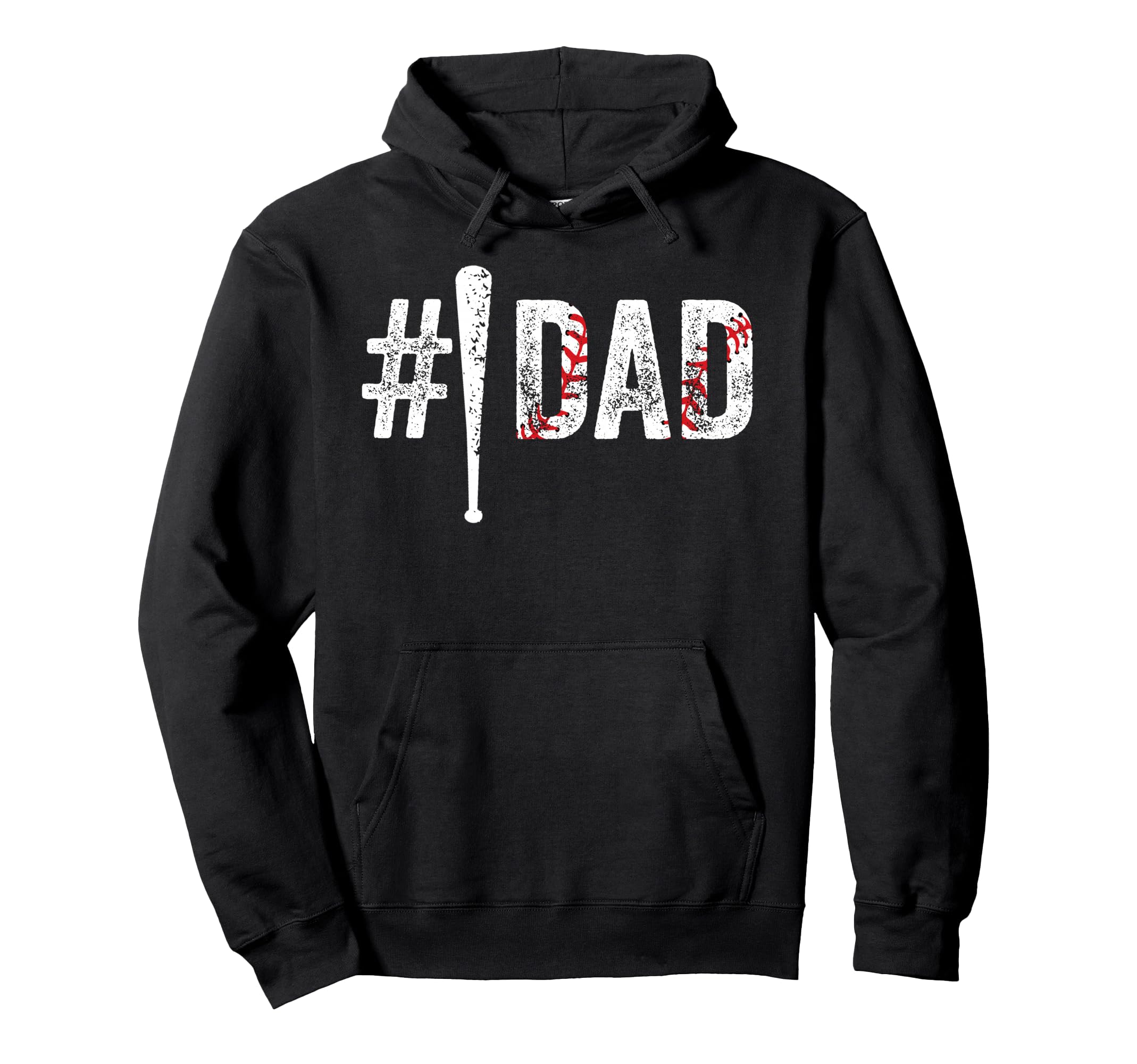 Number One Baseball Dad Fathers Day 1 Hoodie - Aesthetic Graphic Men Women - T-Shirt, Sweatshirt, Hoodie