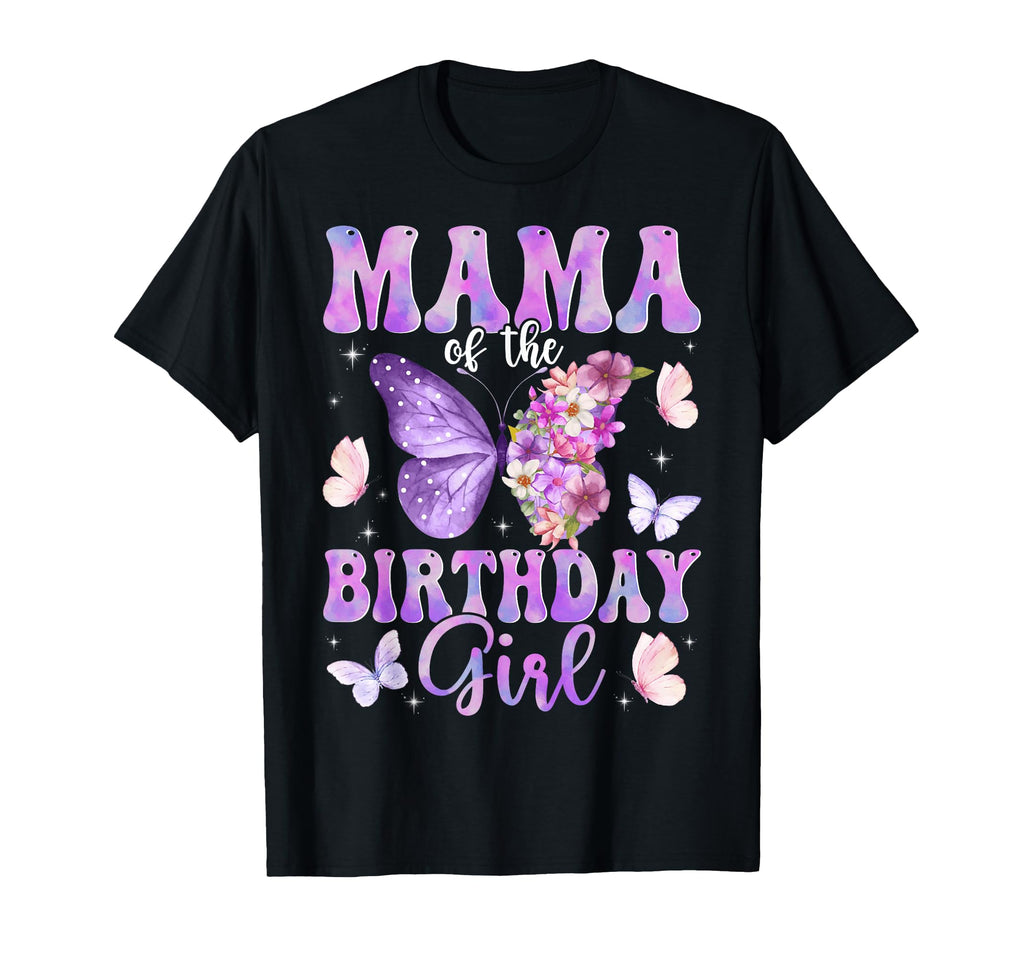 Mama Birthday Butterfly Family T-Shirt - Custom Art Print Men Women - T-Shirt, Sweatshirt, Hoodie