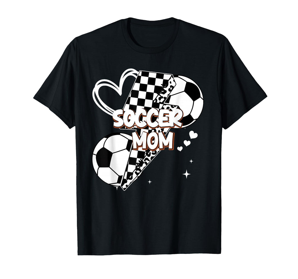 Soccer Mom Mama Checkerboard Leopard T-Shirt - Trendy Graphic Unisex - T-Shirt, Sweatshirt, Hoodie
