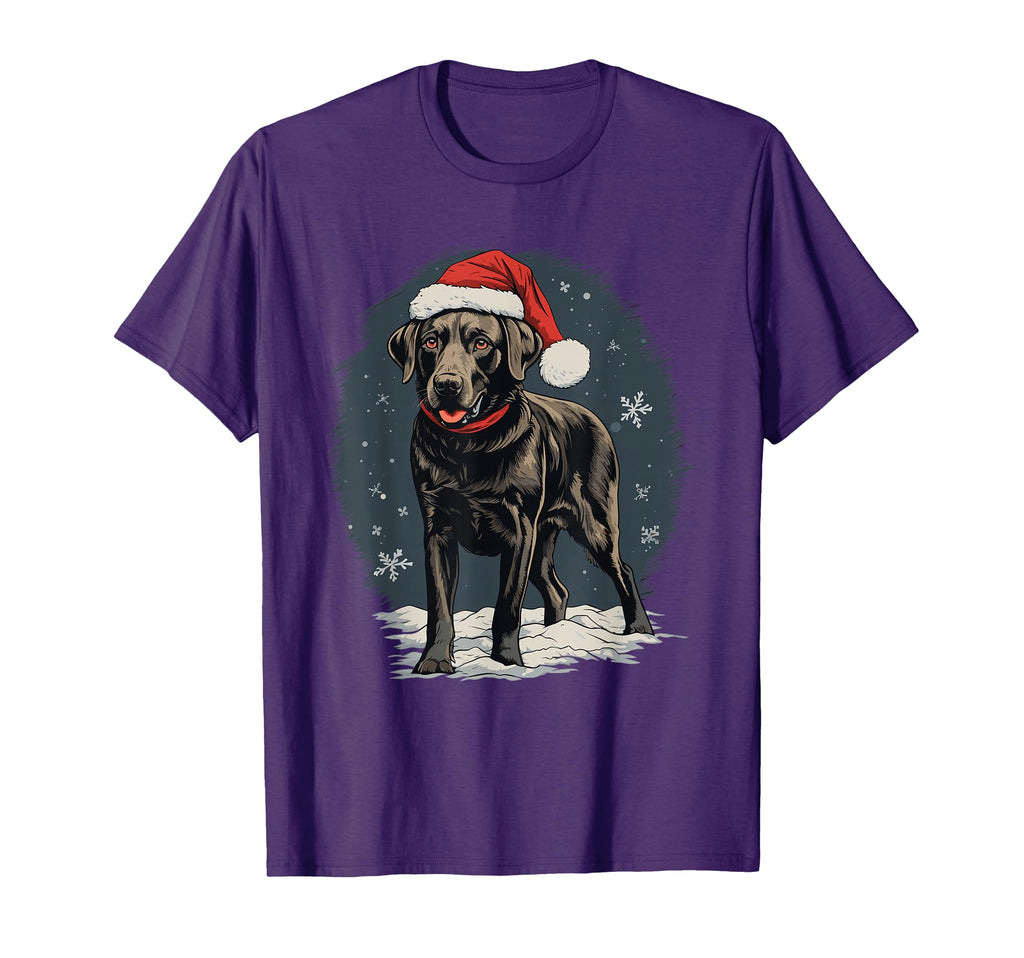 Black Labrador Santa Hat Pajama T-Shirt - Streetwear Style for Adults - T-Shirt, Sweatshirt, Hoodie