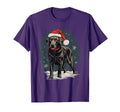 Black Labrador Santa Hat Pajama T-Shirt - Streetwear Style for Adults - T-Shirt, Sweatshirt, Hoodie