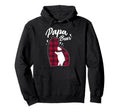 Papa Bear Pajama Red Buffalo Plaid Hoodie - Minimalist Print for Adults - T-Shirt, Sweatshirt, Hoodie