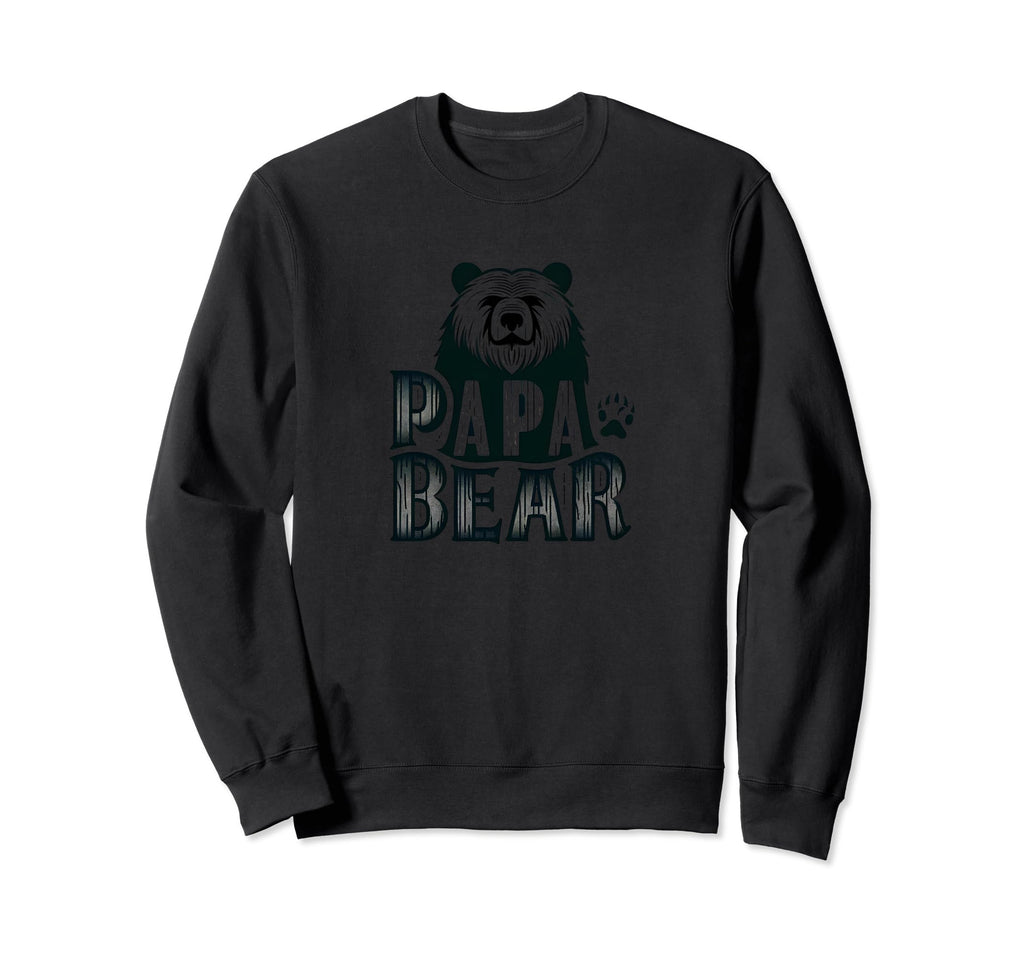 Papa Bear Funny Sweatshirt - Minimalist Print for Adults - T-Shirt, Sweatshirt, Hoodie