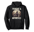 Frenchie And Motorcycle Dog Lovers Funny Hoodie - Unique Graphic Men Women - T-Shirt, Sweatshirt, Hoodie
