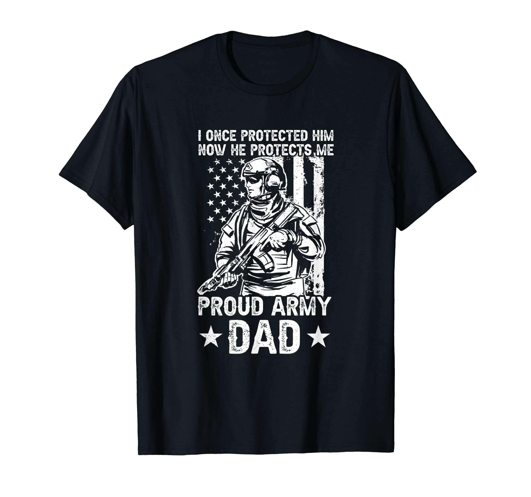 Mens Dad Army Soldier Proud Army Dad T-Shirt - Minimalist Print Men Women - T-Shirt, Sweatshirt, Hoodie